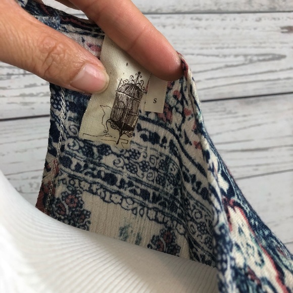 Anthro BirdCage Floral Print PaisleyPeasant Blouse - Picture 6 of 8